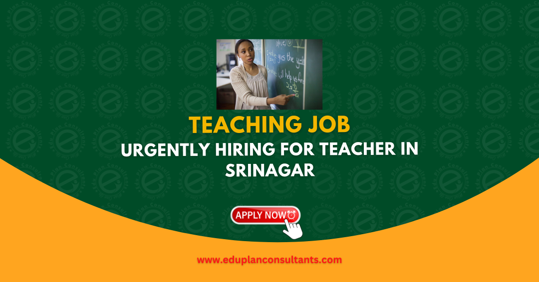 Edu Plan Consultants-Teacher Job Vacancies in Srinagar | New Life Line Educational Institute Hiring