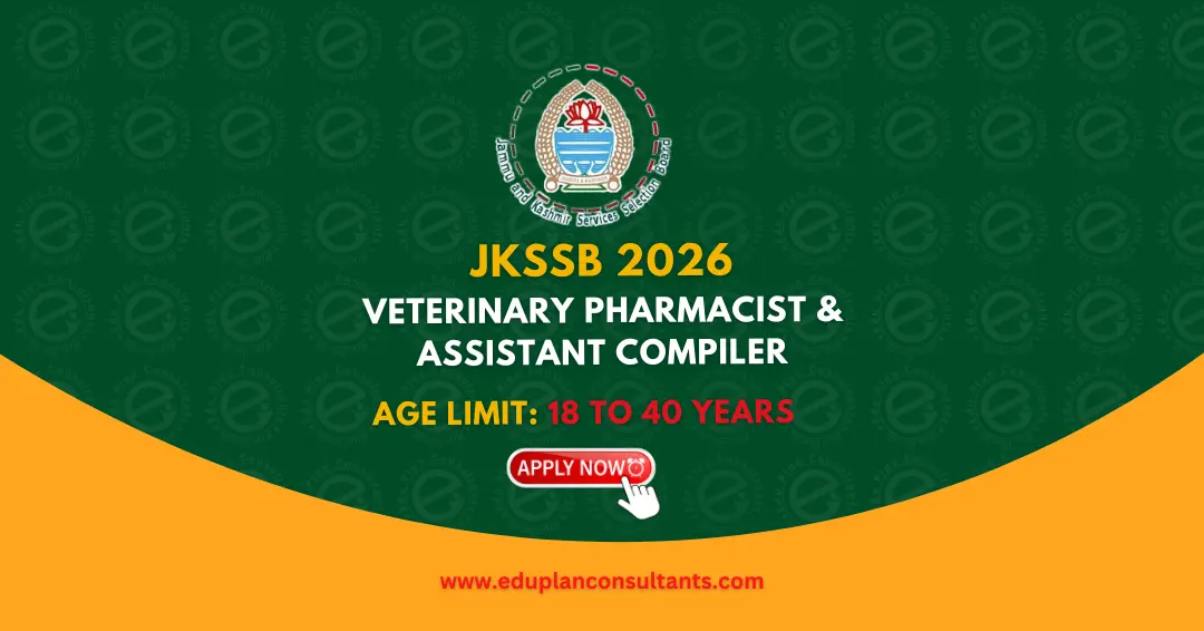 JKSSB Recruitment 2026 Notification Out – 194 Veterinary Pharmacist & Assistant Compiler Posts | Apply Online