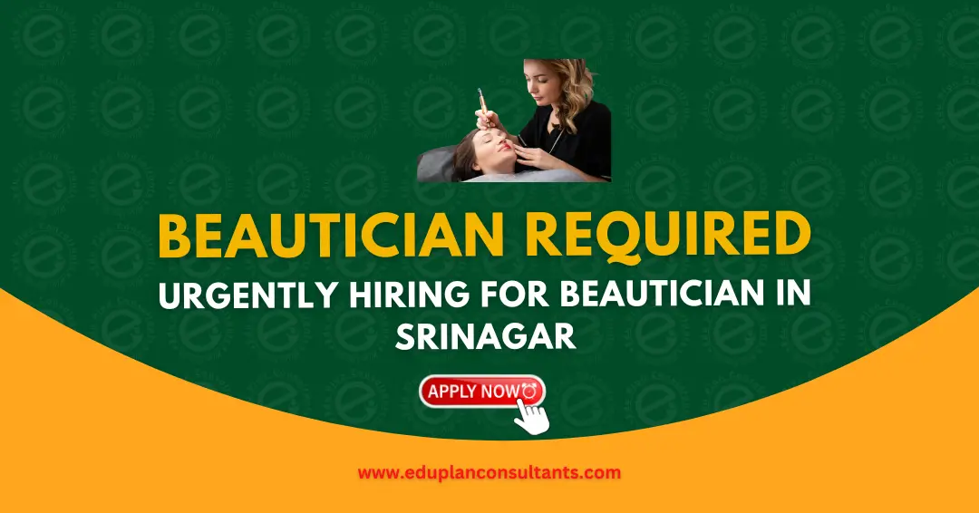 Beautician Job Vacancy in Srinagar | Glamero Beauty Hub Hiring