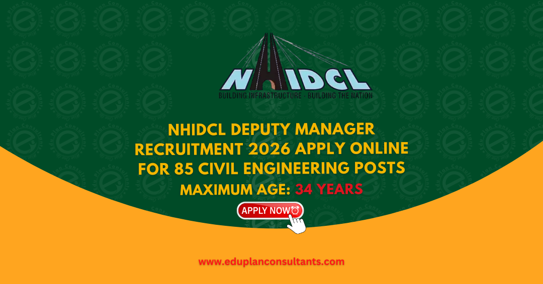 NHIDCL Deputy Manager Recruitment 2026 | Apply Online for 85 Technical Posts