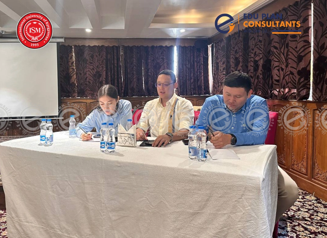 nternational University of Kyrgyzstan delegates attending the KABOO event, organized by Edu Plan Consultants.