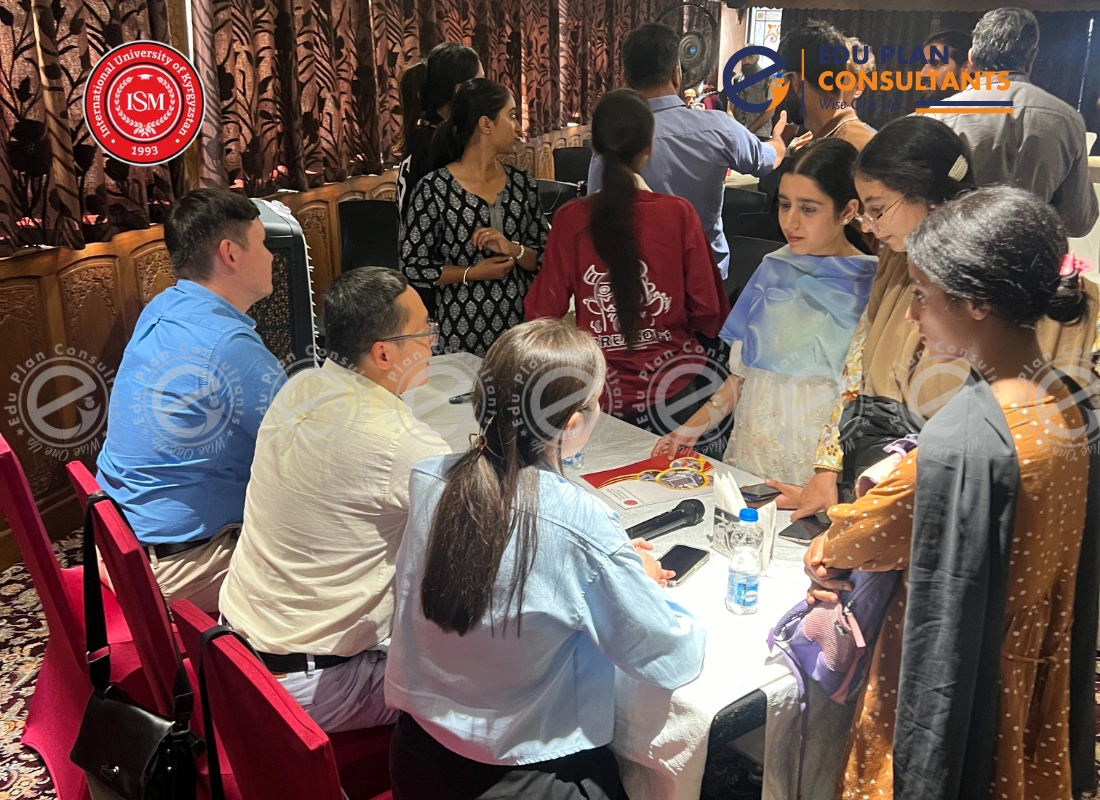 Great to see delegates from the International University of Kyrgyzstan connecting with our students at the Kaboo Hotel.