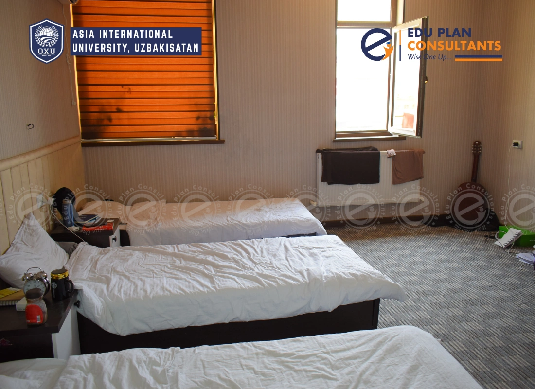 Asia International University hostel where the only system you need to worry about is your own sleep schedule.