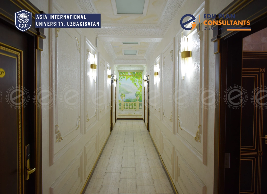 Sparkling clean hostel corridors at Asia International University