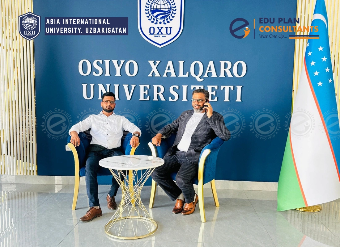 Visiting Asia International University in Bukhara, Uzbekistan with Mohammad Ibrahim, Senior Academic Counselor and Managing Director of Edu Plan Consultants.