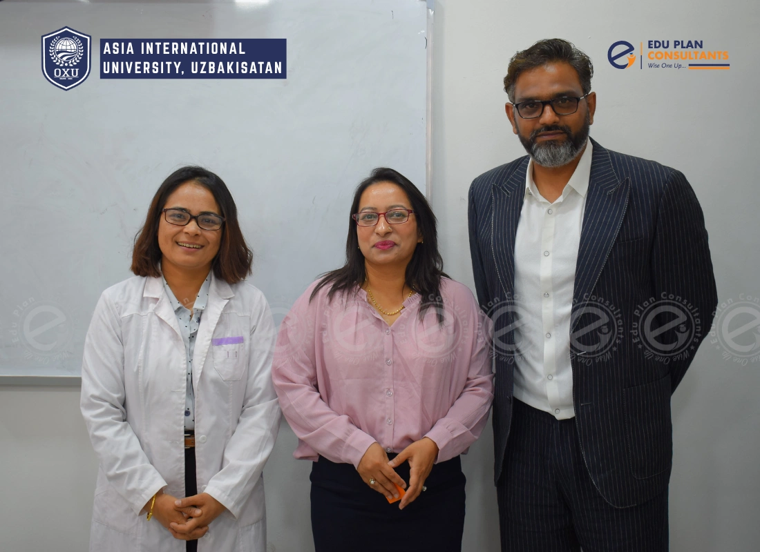 Honored to host the distinguished Dr. Meena Gyawali and Dr. Namrarta Sharma from the Faculty of Asia International University, Bukhara, with the Managing Director of Edu Plan Consultants. A productive meeting fostering international education collaboration.