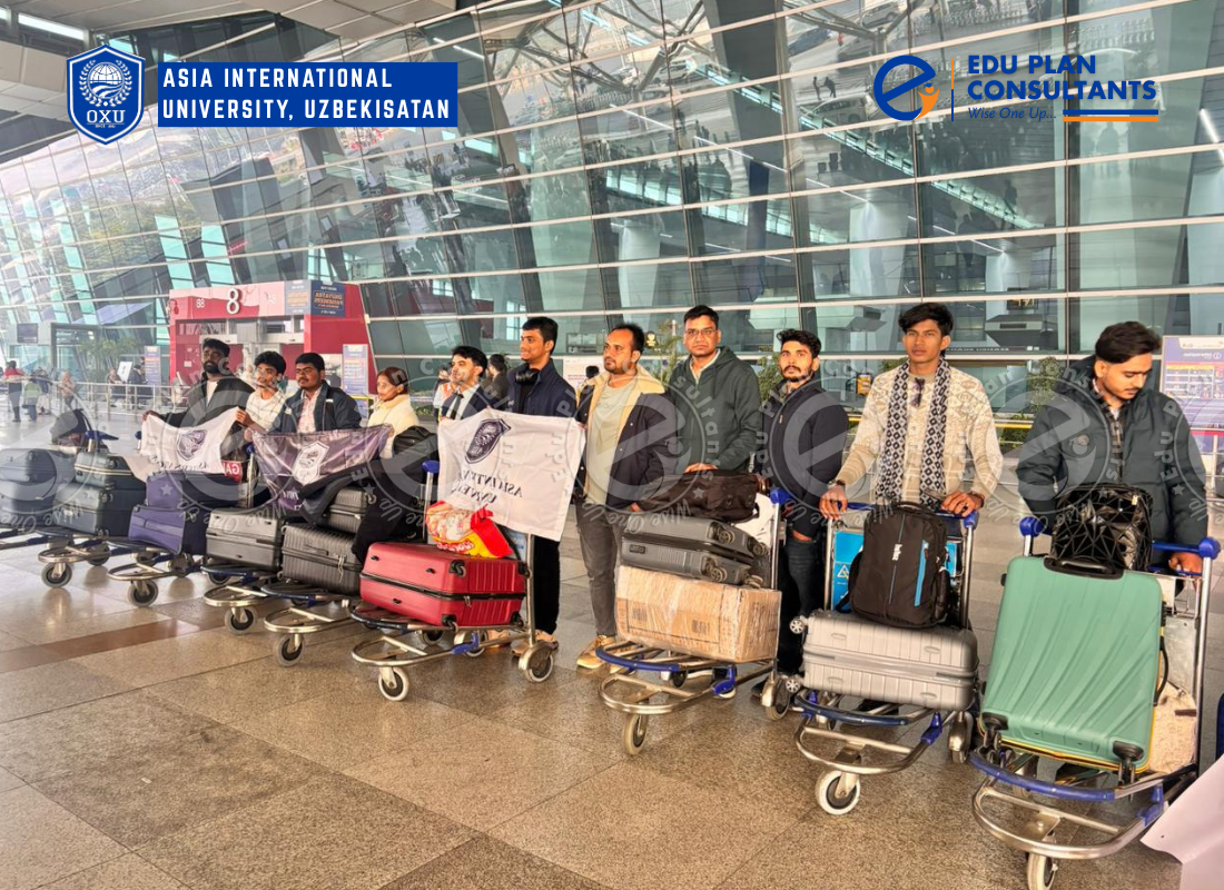 The first batch of future doctors, guided by Edu Plan Consultants, departs for their MBBS journey in Uzbekistan.