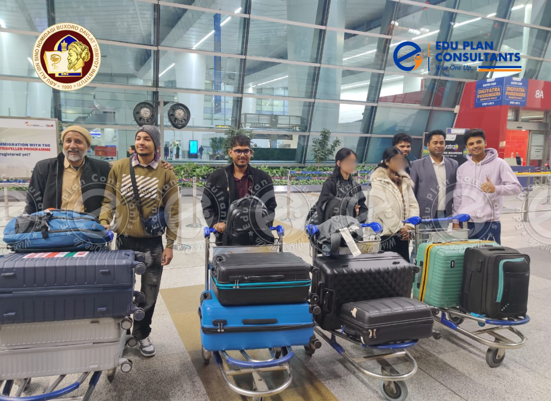 Second batch of future doctors from Edu Plan Consultants, departing for Bukhara State Medical University, Uzbekistan.